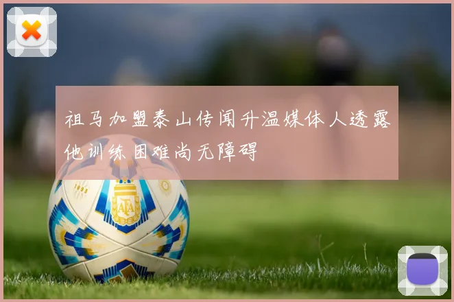 祖马加盟泰山传闻升温媒体人透露他训练困难尚无障碍